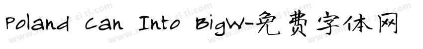 Poland Can Into BigW字体转换